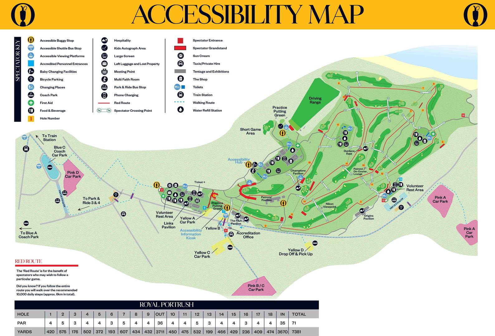 Accessibility Map for The 153rd Open