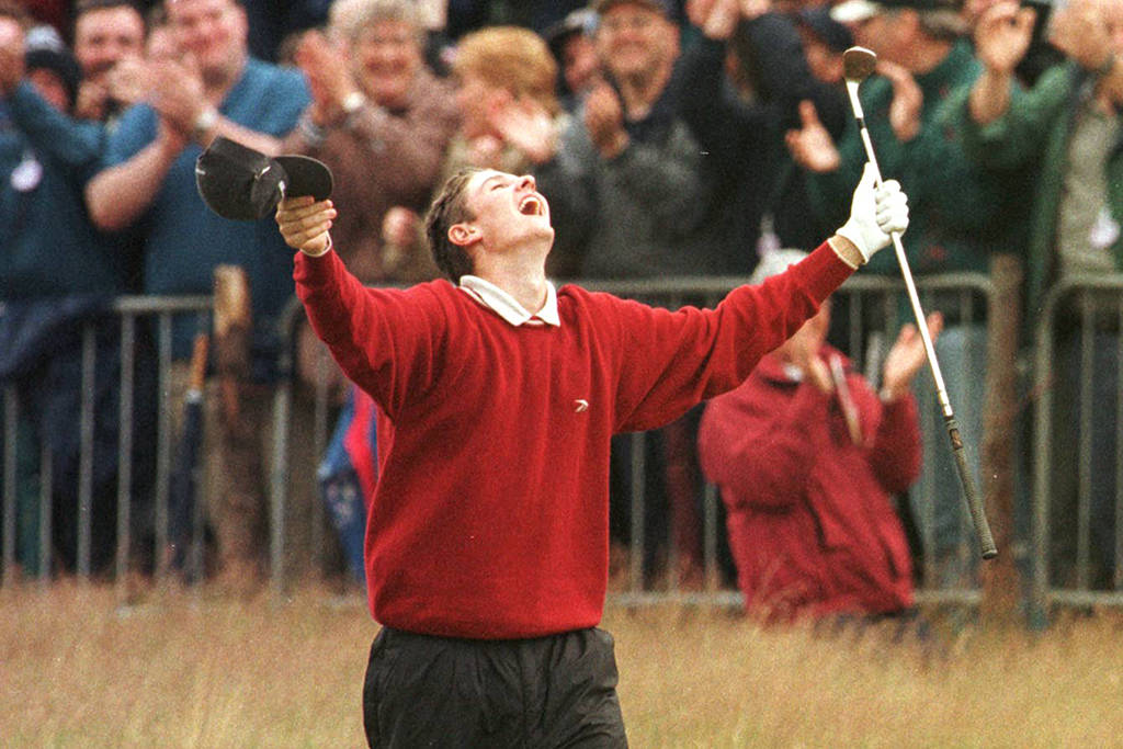 Justin Rose competing at Royal Birkdale during the 1998 Open