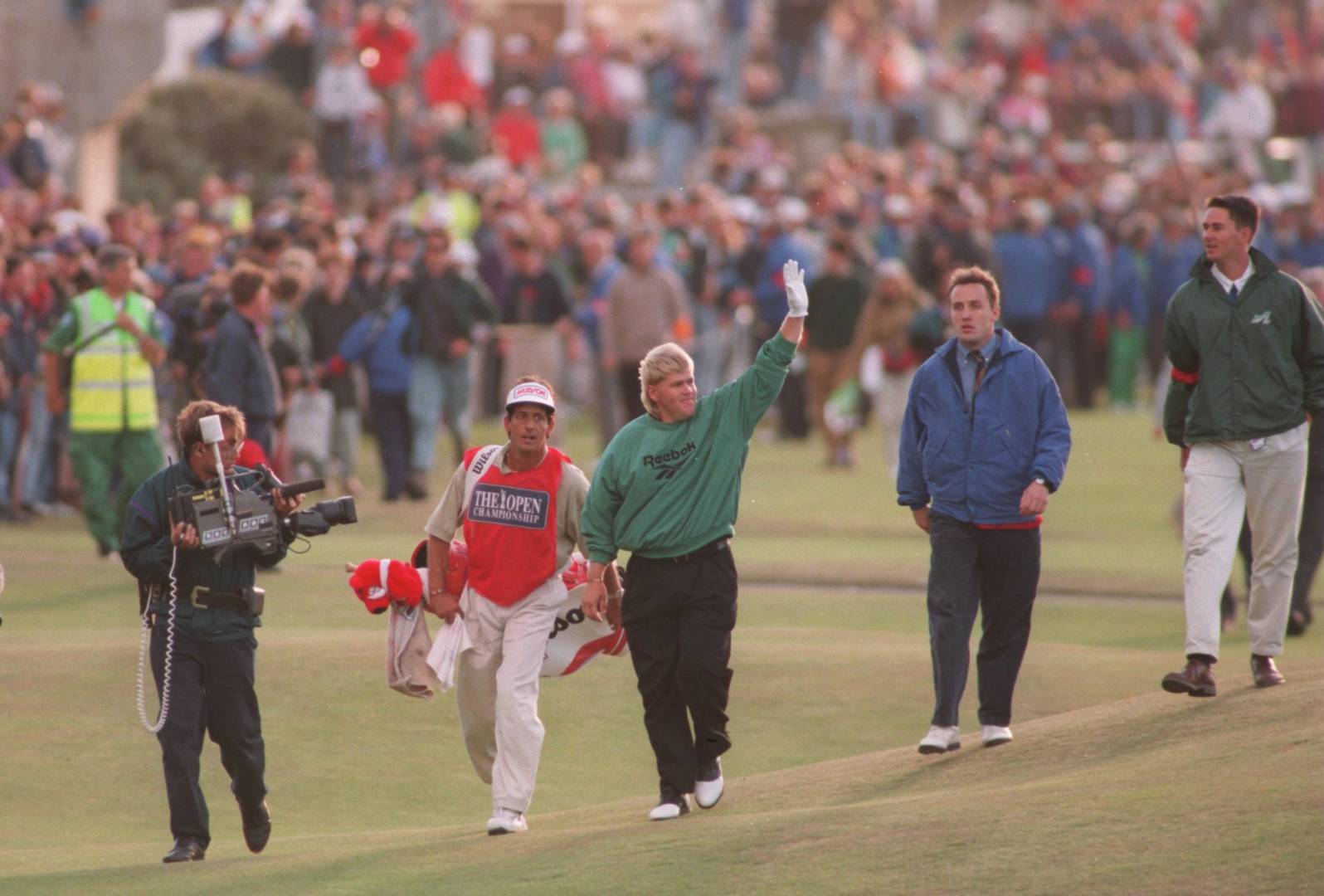 John Daly wins The 124th Open beating Costantino Rocca in a play-off, 1995